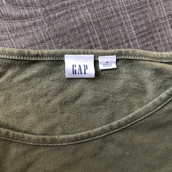 Gap Puff Sleeve Shirt in Vintage Palm Green medium - Picture 3 of 6